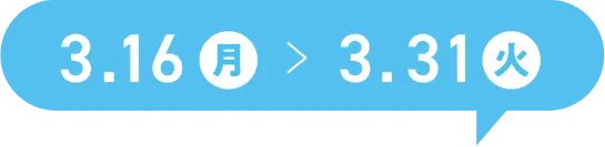 3.16月～3.31日